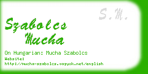 szabolcs mucha business card